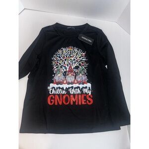 Noracora Women's Long Sleeve Chillin With My Gnomies Size Large Shirt